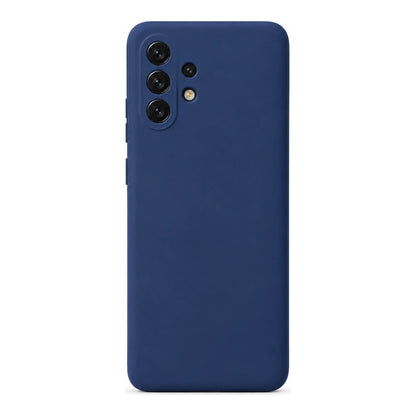 Capa Slim Lisa azul-escuro para Samsung A13 / A32 5G em vista traseira