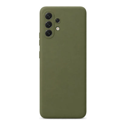 Capa Slim Lisa verde para Samsung A13 / A32 5G em vista traseira