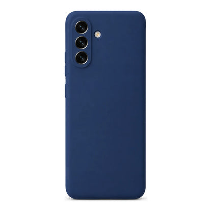 Capa Slim Lisa azul-escuro para Samsung A14 em vista traseira