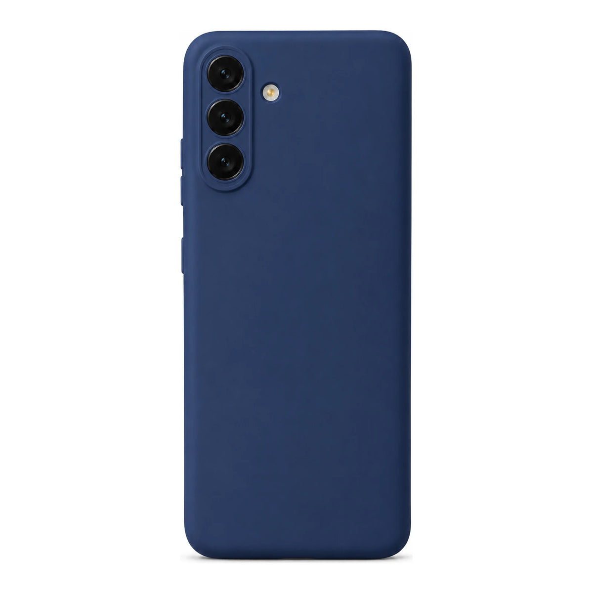 Capa Slim Lisa azul-escuro para Samsung A15 em vista traseira