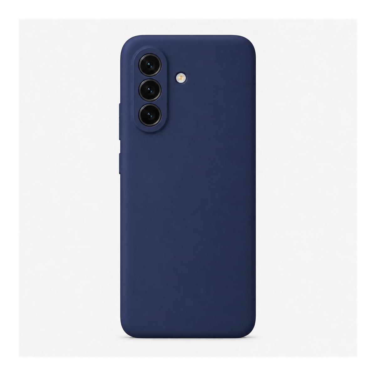 Capa Slim Lisa azul-escuro para Samsung A37 em vista traseira