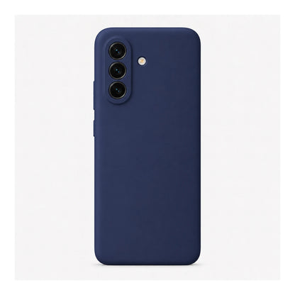 Capa Slim Lisa azul-escuro para Samsung A37 em vista traseira