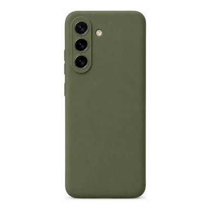 Capa Slim Lisa verde para Samsung Galaxy A56 5G em vista traseira