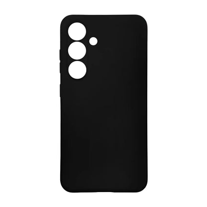 Capa Slim Lisa preta para Samsung Galaxy A55 5G em vista traseira