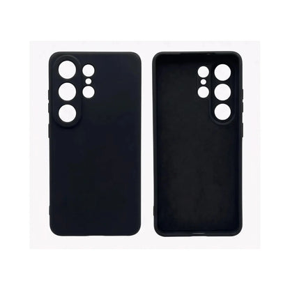 Capa Slim Lisa preta para Samsung Galaxy S26 Ultra em vistas externa e interna