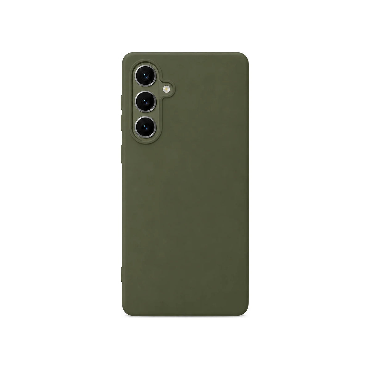 Capa Slim Lisa verde para Samsung S24 em vista traseira