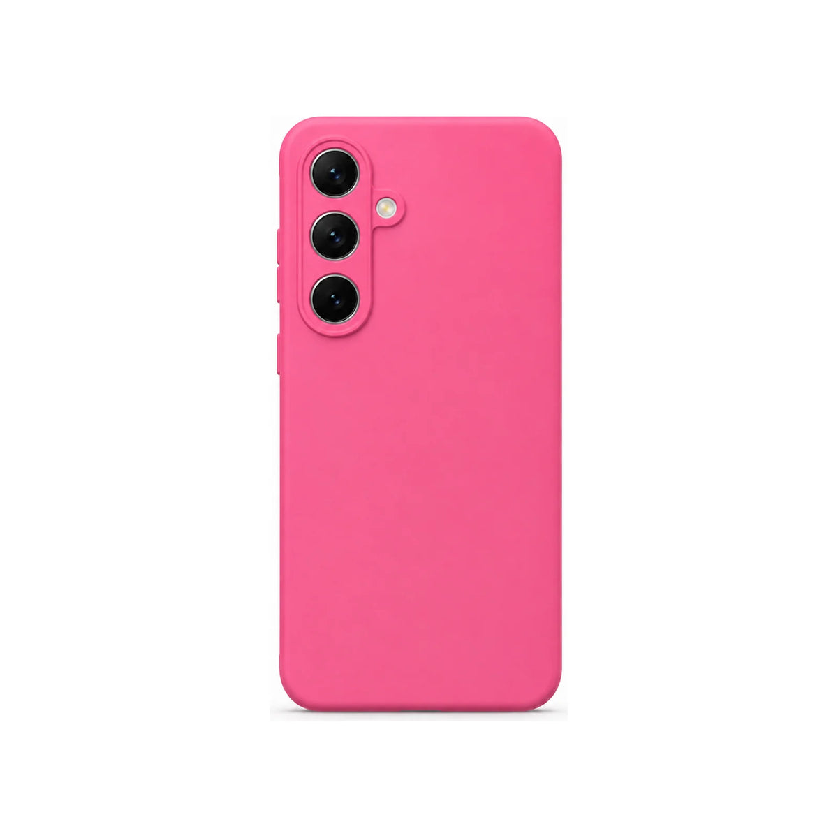 Capa Slim Lisa rosa para Samsung S24 FE em vista traseira