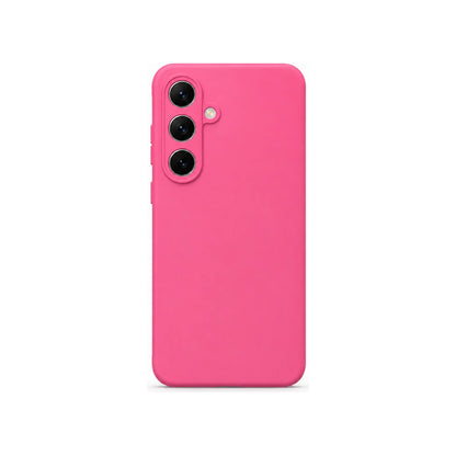 Capa Slim Lisa rosa para Samsung S24 FE em vista traseira