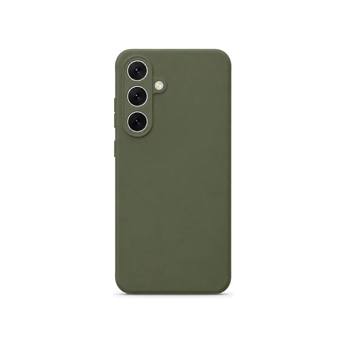 Capa Slim Lisa verde para Samsung S24 FE em vista traseira