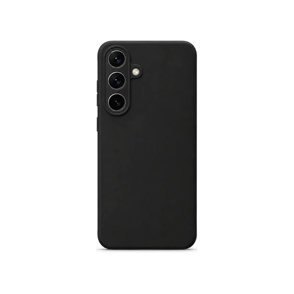 Capa Slim Lisa preta para Samsung S24 FE em vista traseira