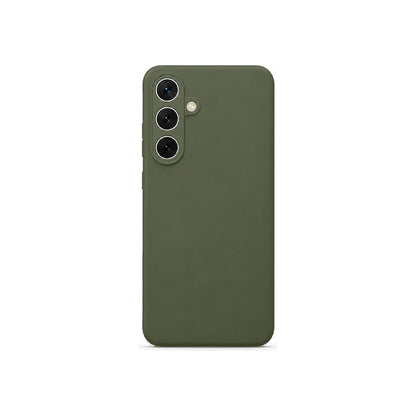 Capa Slim Lisa verde para Samsung S24 PLUS em vista traseira