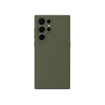 Capa Slim Lisa verde para Samsung S24 ULTRA em vista traseira