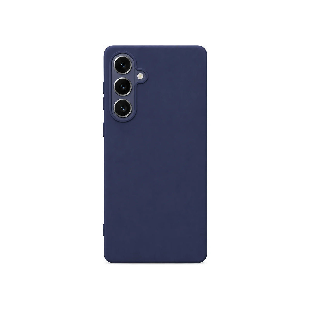 Capa Slim Lisa azul-escuro para Samsung S25 em vista traseira