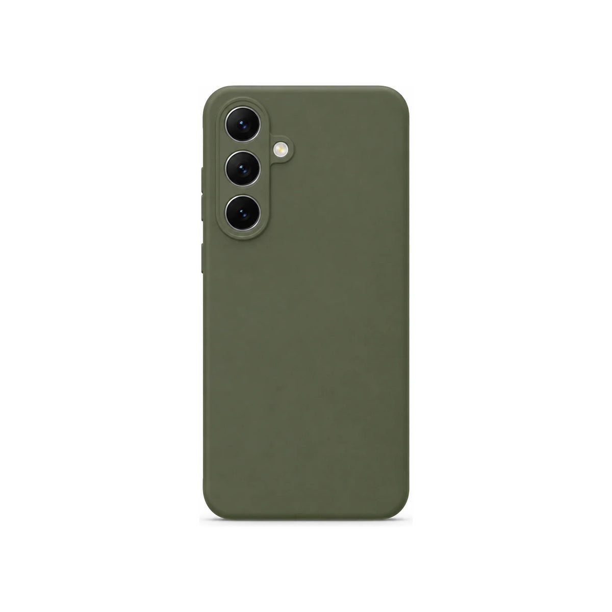Capa Slim Lisa verde para Samsung Galaxy S25 FE em vista traseira
