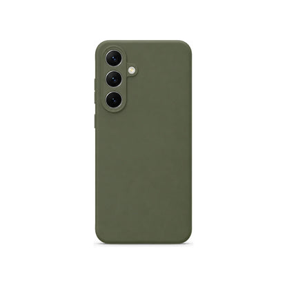 Capa Slim Lisa verde para Samsung Galaxy S25 FE em vista traseira

