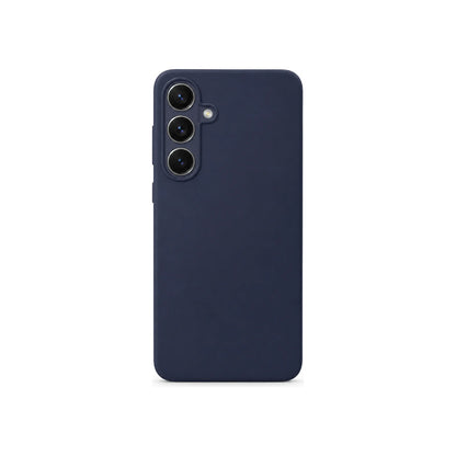 Capa Slim Lisa azul-escuro para Samsung S25 FE em vista traseira