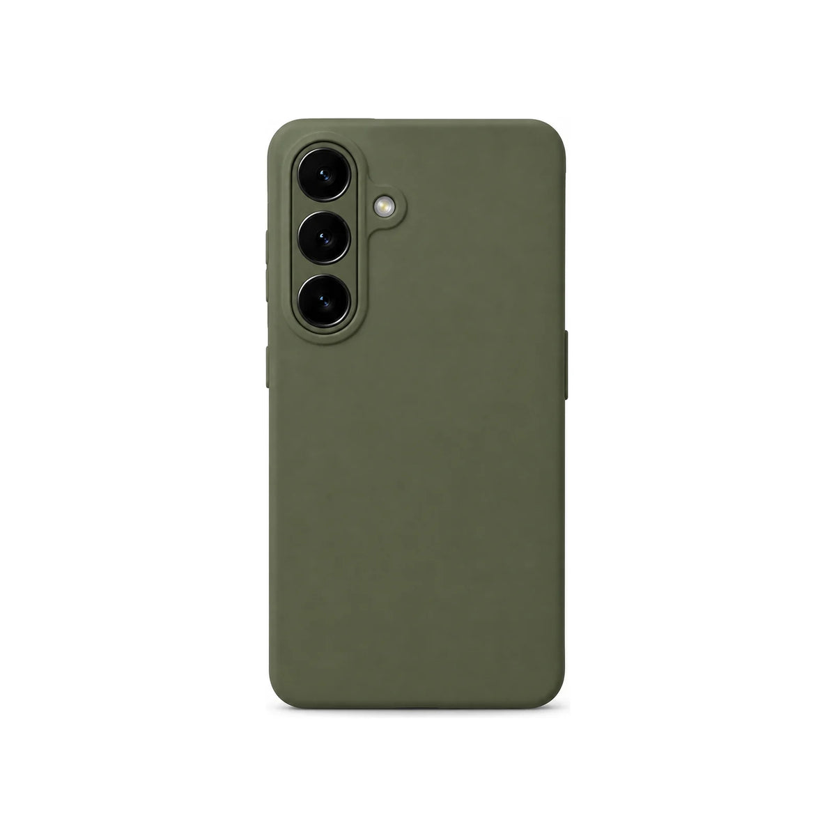 Capa Slim Lisa verde para Samsung S25 PLUS em vista traseira