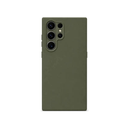 Capa Slim Lisa verde para Samsung S25 ULTRA em vista traseira