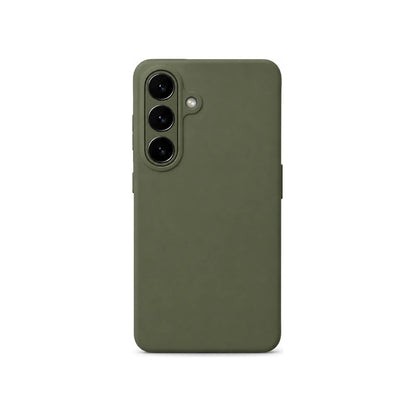 Capa Slim Lisa verde para Samsung S26 em vista traseira