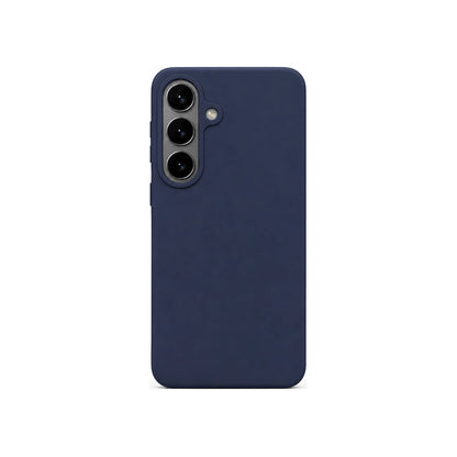 Capa Slim Lisa azul-escuro para Samsung S26 em vista traseira