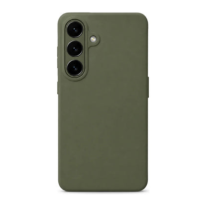 Capa Slim Lisa verde para Samsung S26 PLUS em vista traseira