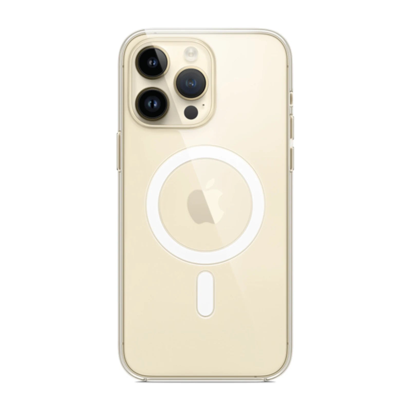 Capa transparente Ultra Impactor Clear MagSafe para iPhone 12 / 12 Pro aplicada em aparelho dourado