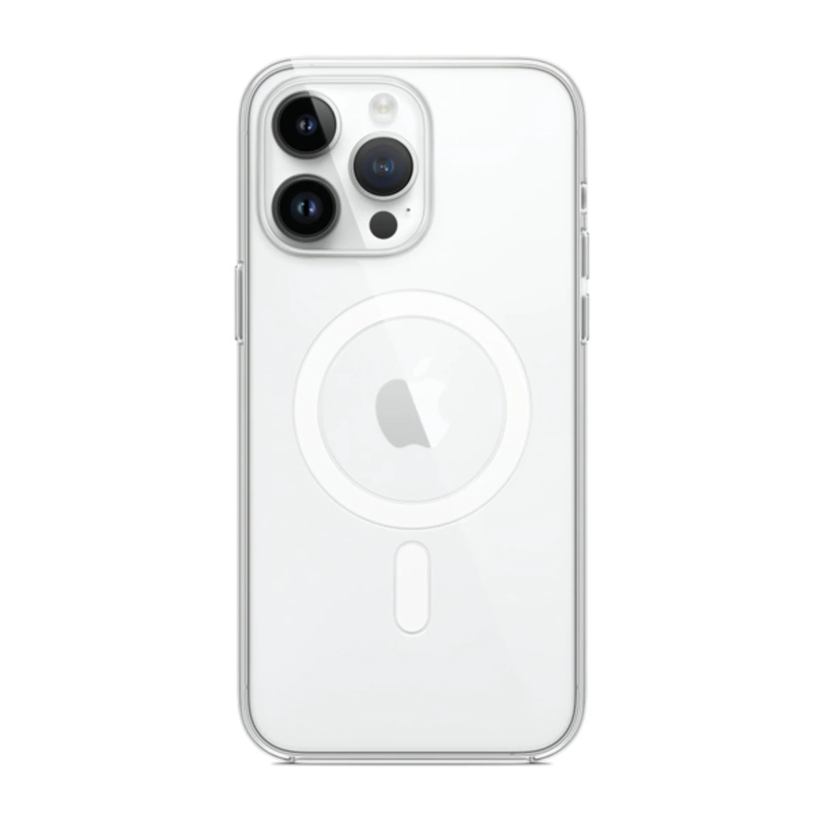 Capa transparente Ultra Impactor Clear MagSafe para iPhone 13 Pro aplicada em aparelho branco