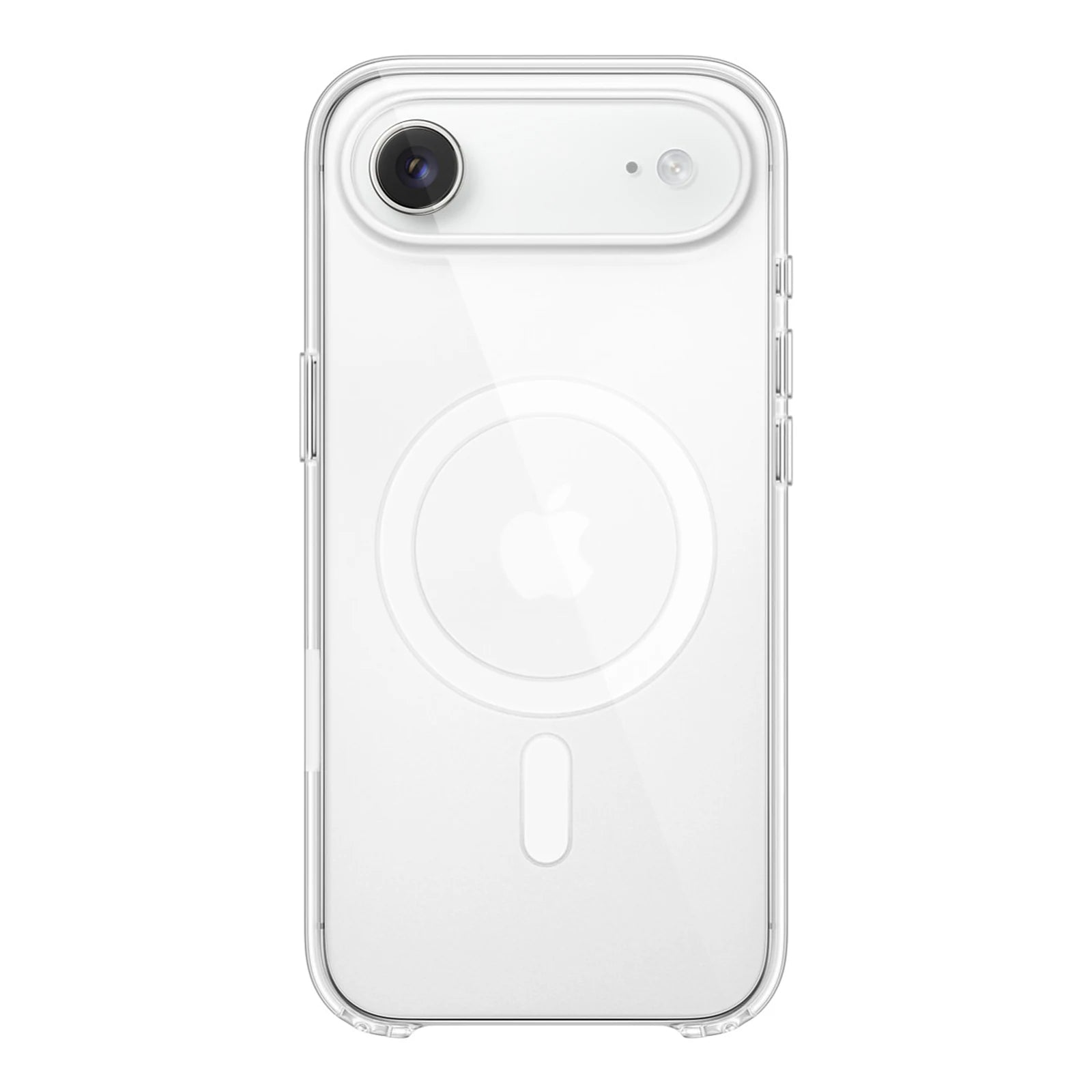 Capa transparente Ultra Impactor Clear MagSafe para iPhone 17 Air aplicada em aparelho branco
