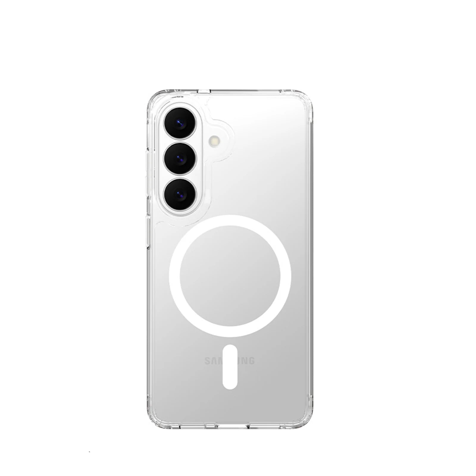 Capa transparente Ultra Impactor Clear MagSafe para Samsung Galaxy S25 em vista traseira
