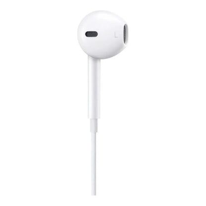 Fone de Ouvido Apple EarPods branco com fio em vista lateral