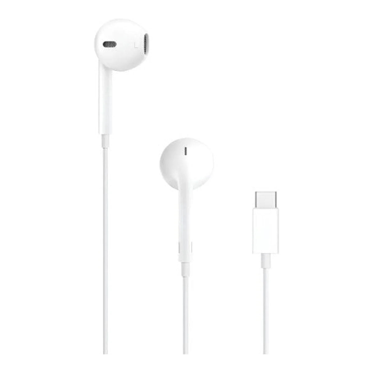 Par de Fones Apple EarPods brancos com fio e conector USB-C
