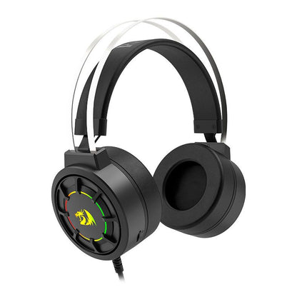 Headset Gamer Redragon Grendel H314 preto em perspectiva frontal