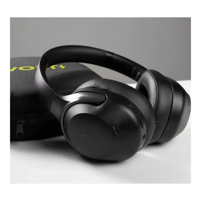 Headphone Volt Sound Bass Bluetooth 6.0 preto em perspectiva com estojo