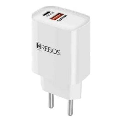 Carregador Hrebos CRG-232 branco em posição vertical