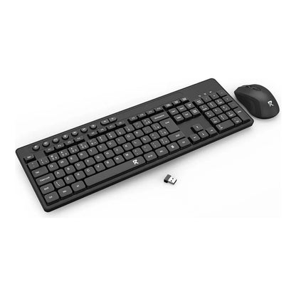 Kit teclado e mouse Redragon BS-092 preto com receptor USB em perspectiva