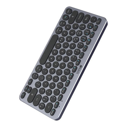 Teclado sem fio Hrebos ZenKeys IF-241 prata em perspectiva