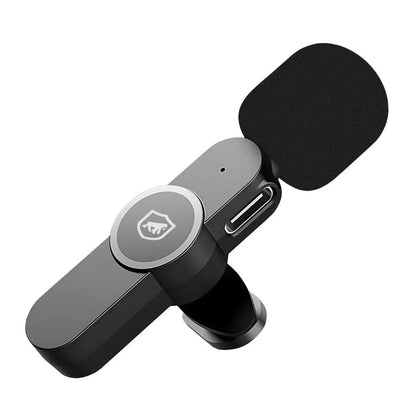 Microfone de Lapela Flex Tipo-C Gshield Preto em destaque