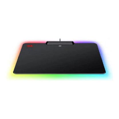 Mouse Pad Gamer Redragon Epeius preto com iluminação RGB em vista frontal