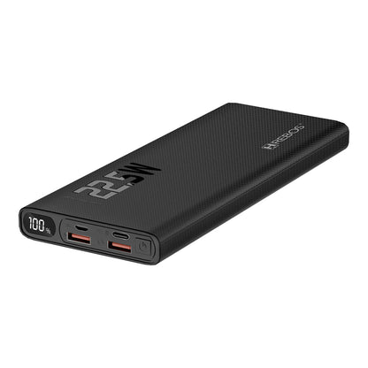 Power Bank Hrebos PB-922 preto com display e portas frontais