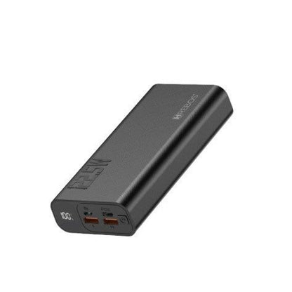 Power Bank Hrebos Energy Vault Pro PB-198 preto com indicador e portas em destaque