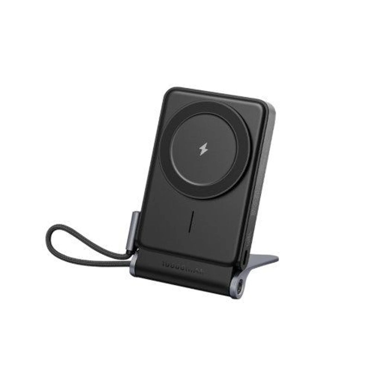 Power Bank Hrebos OryxVolt PB-930 preto em base articulada com carregamento magnético