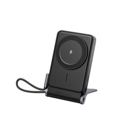 Power Bank Hrebos OryxVolt PB-930 preto em base articulada com carregamento magnético